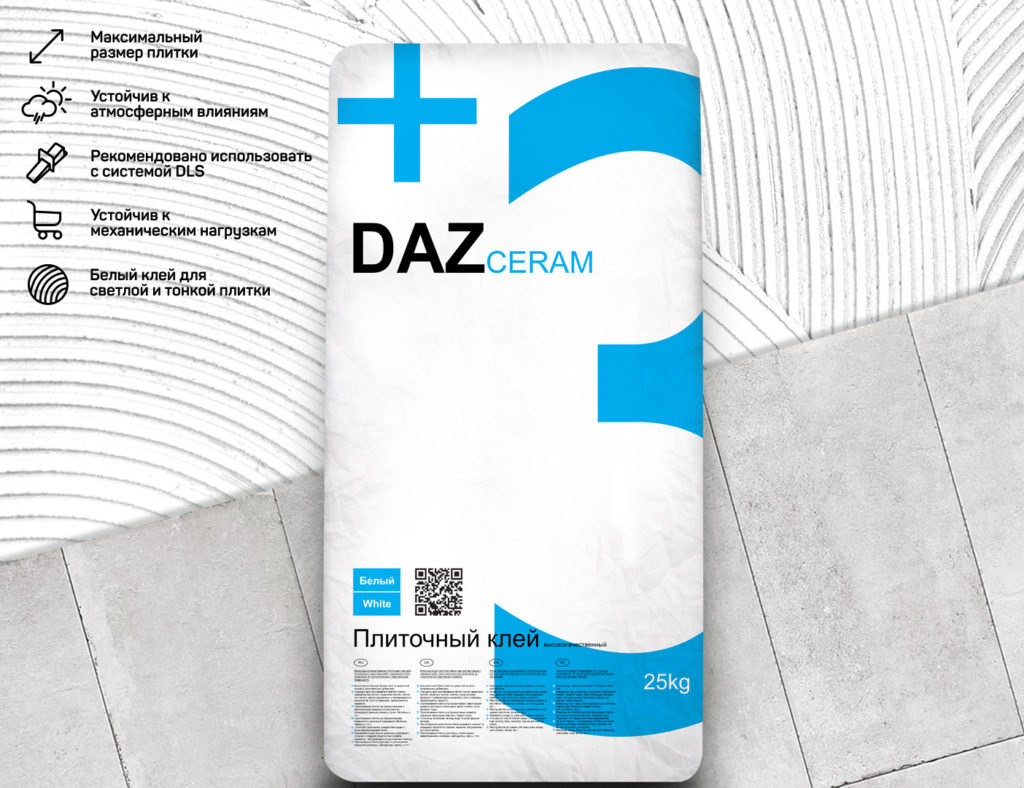 DAZCERAM 3 Белый плиточный клей